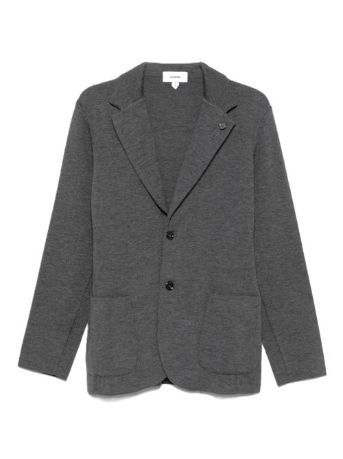 Lardinisingle-breasted knitted blazer grigio chiaro Lardini | CNCLJM56PA66004910